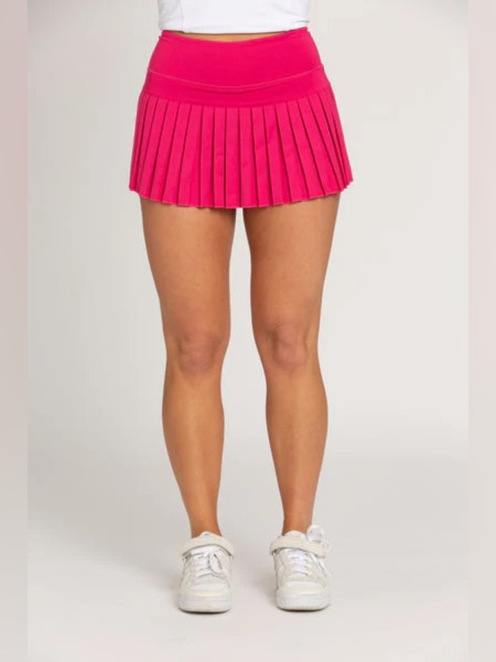 Hot Pink GOLDHINGE Pleated Athletic Skirt, Sz. L - Picture 3 of 4